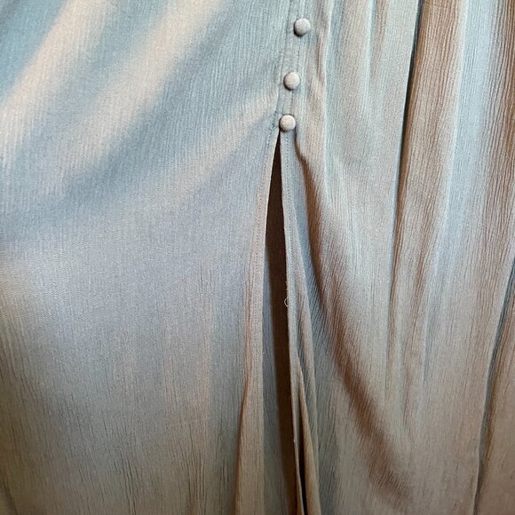 Lovestitch Teal Button Front Accent Maternity Maxi Dress - Picture 6 of 6